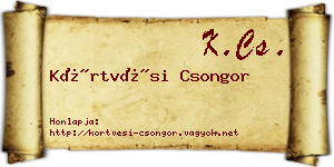 Körtvési Csongor névjegykártya