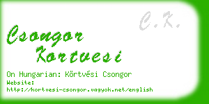 csongor kortvesi business card